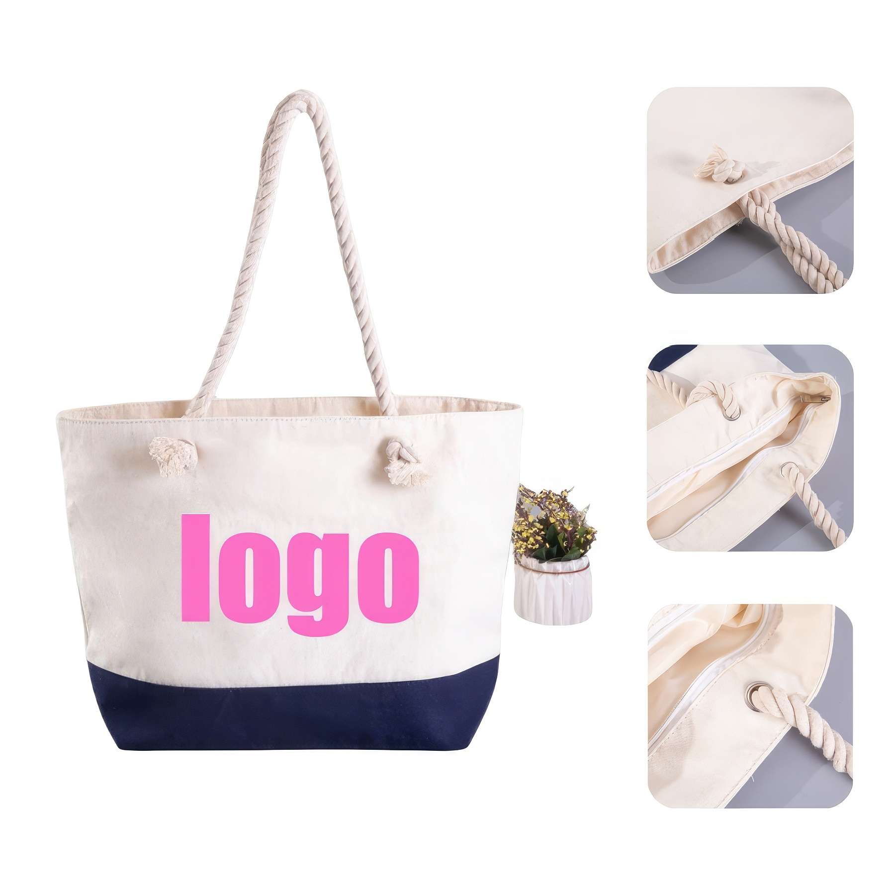 Customized Natural Cotton Canvas Tote Bags 1