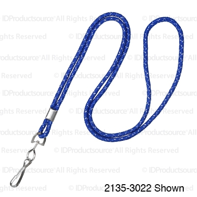 1/8" Metallic Round Cord Blank Lanyard (J-Hook) 2
