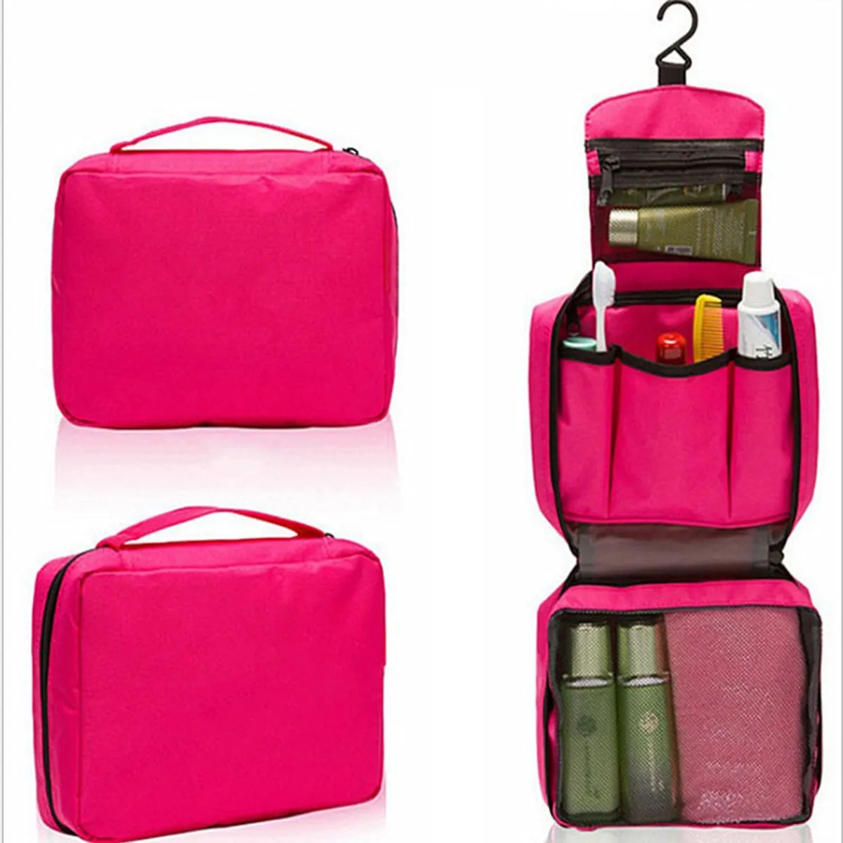 Travel Camping Waterproof Toiletry Storage Bag With Hook 2