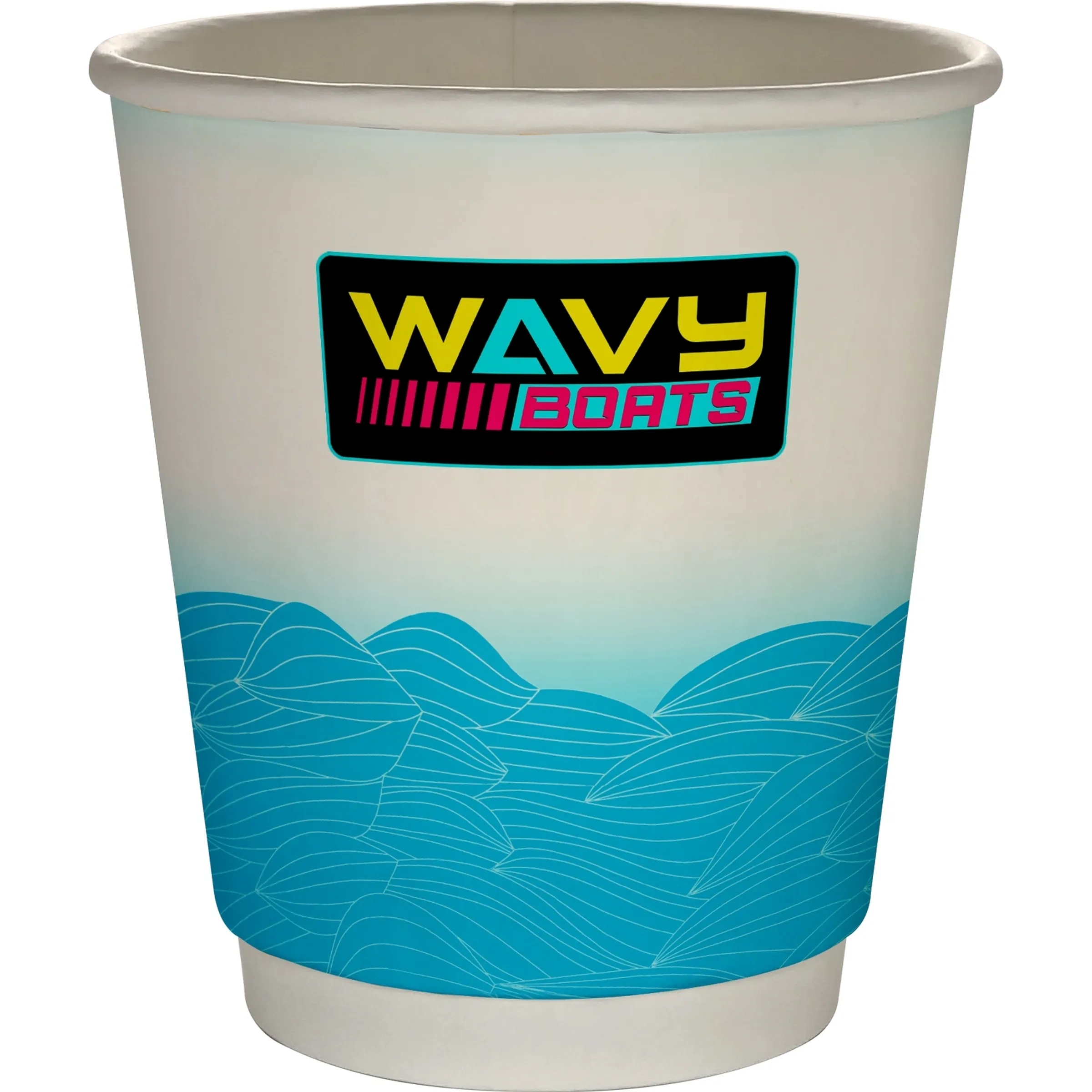 10 oz Full Color Turbulent Waves Insulated Paper Cup 20