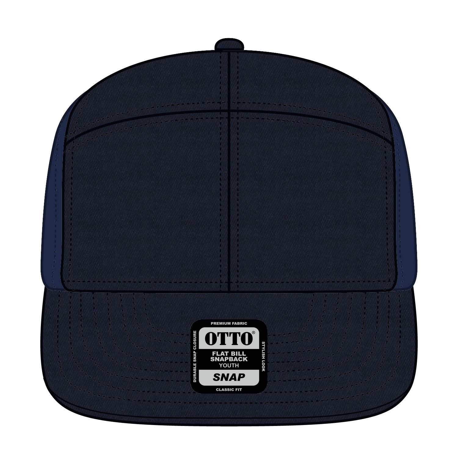 OTTO CAP® OTTO SNAP 7 Panel Pro Style Mesh Back Trucker Snapback Hat 5