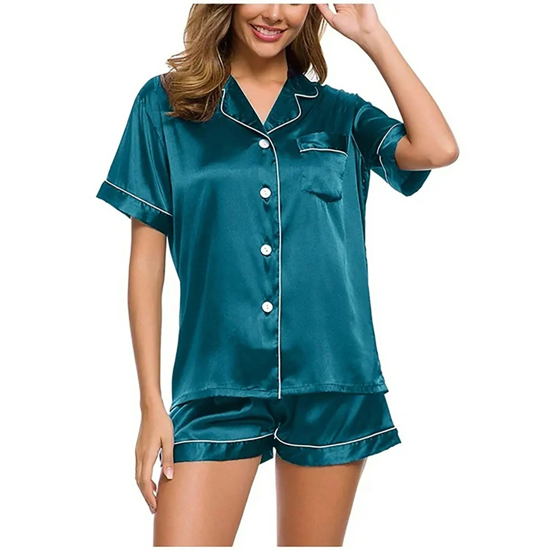 Women's Silk Satin Pajama Home Wear 2