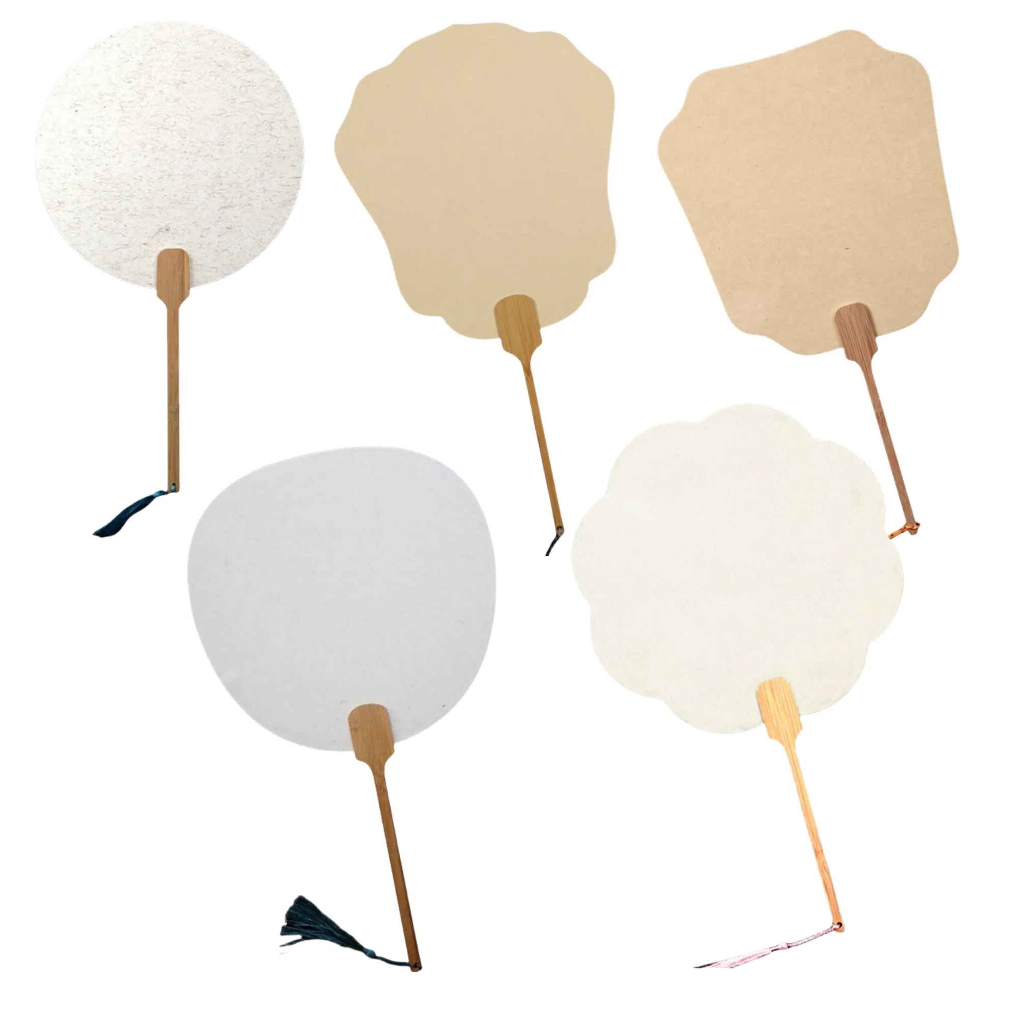 Double-Sided Thickened Blank Chinese-Style Round Fan for DIY 2