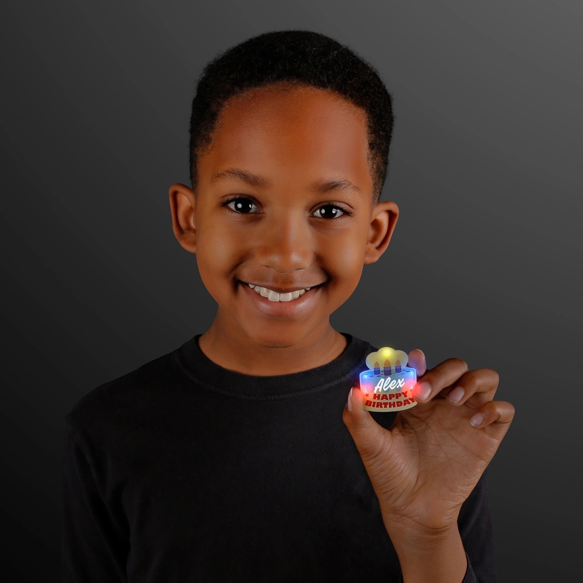 Happy Birthday Cake LED Pin Blinkies 3