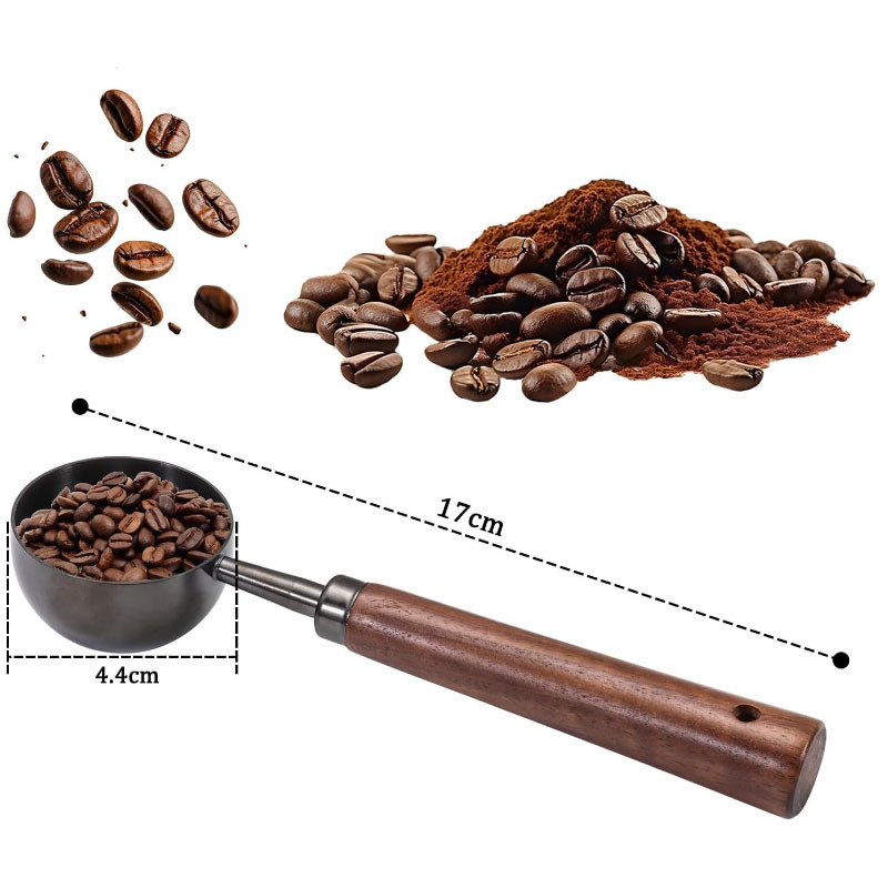 10g Vintage Coffee Measuring Spoon w/ Walnut Handle 6