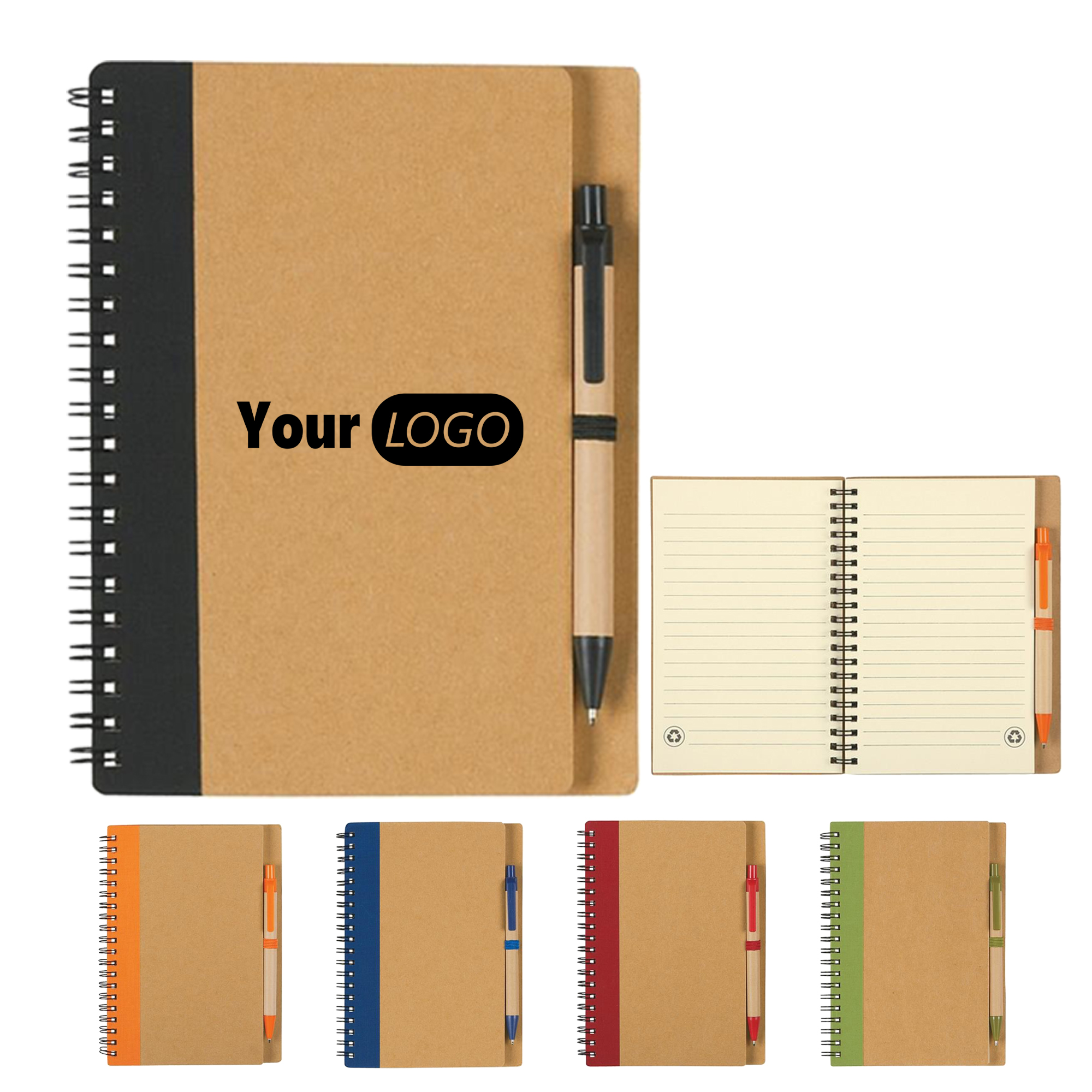 Recycled Paper Spiral Notebook Set 2