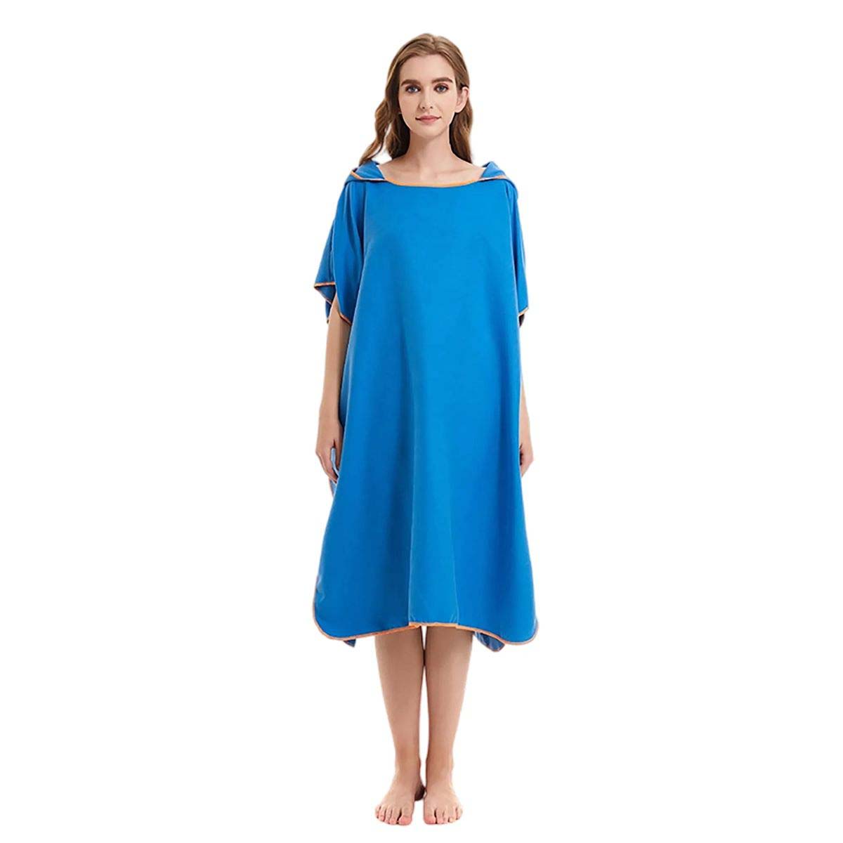 Solid Color Adult Poncho with Snap Button 5