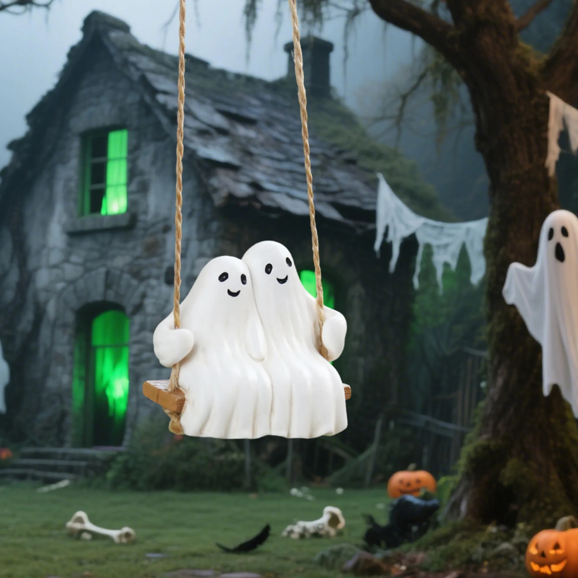 Cute Ghost Halloween Ornament 4