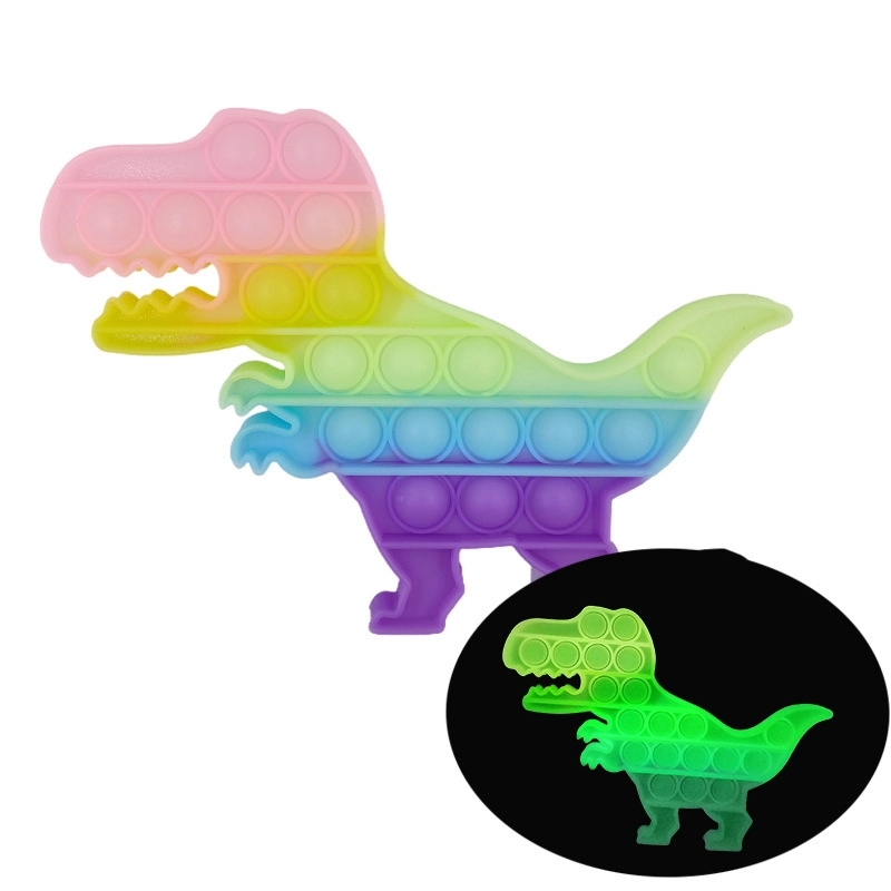 Dinosaur Shape Noctilucence Bubble Sensory Fidget Toy 2