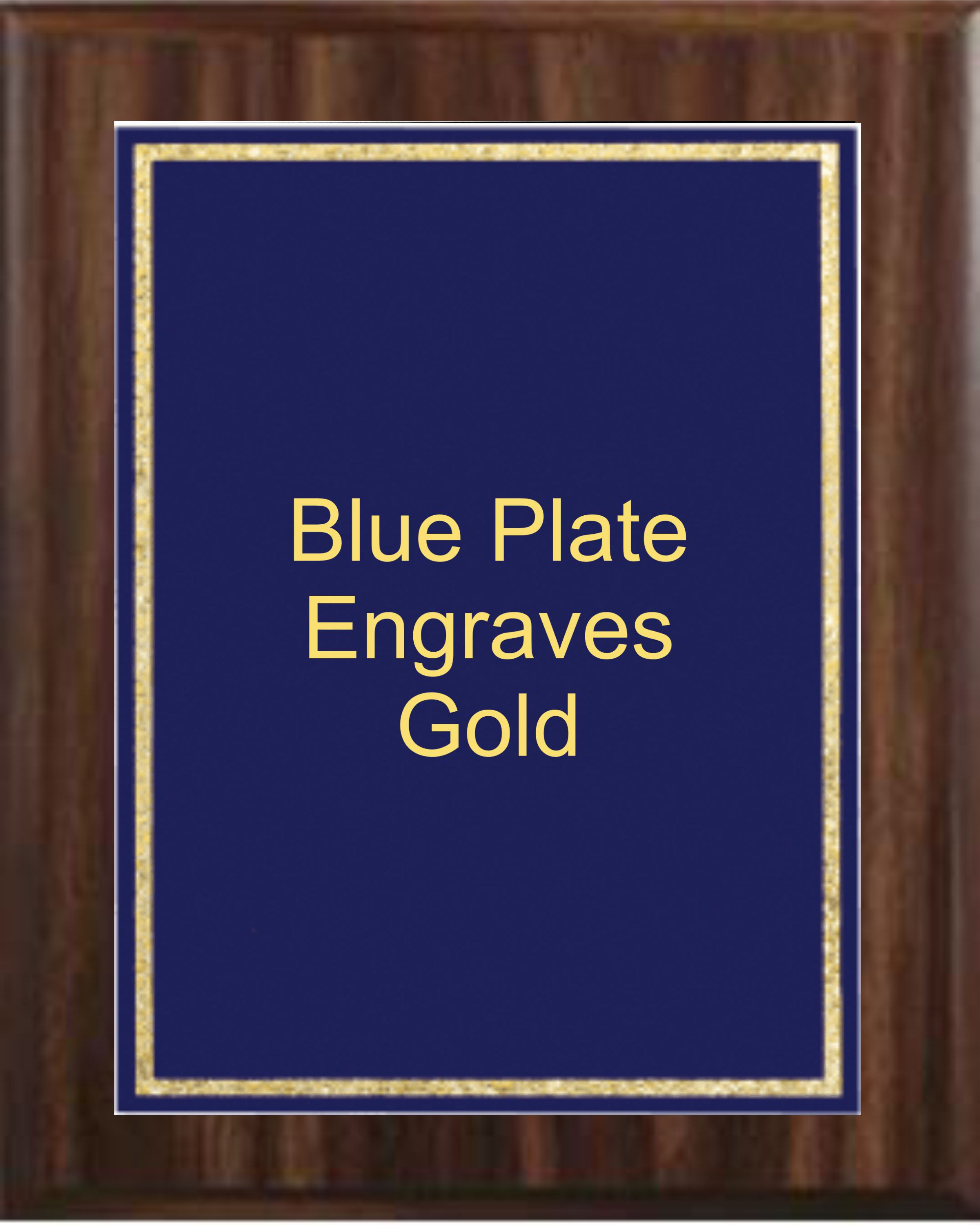 5" x 7" Cherry Finish Plaque with a Blue Florentine Frame Designer Plate 2
