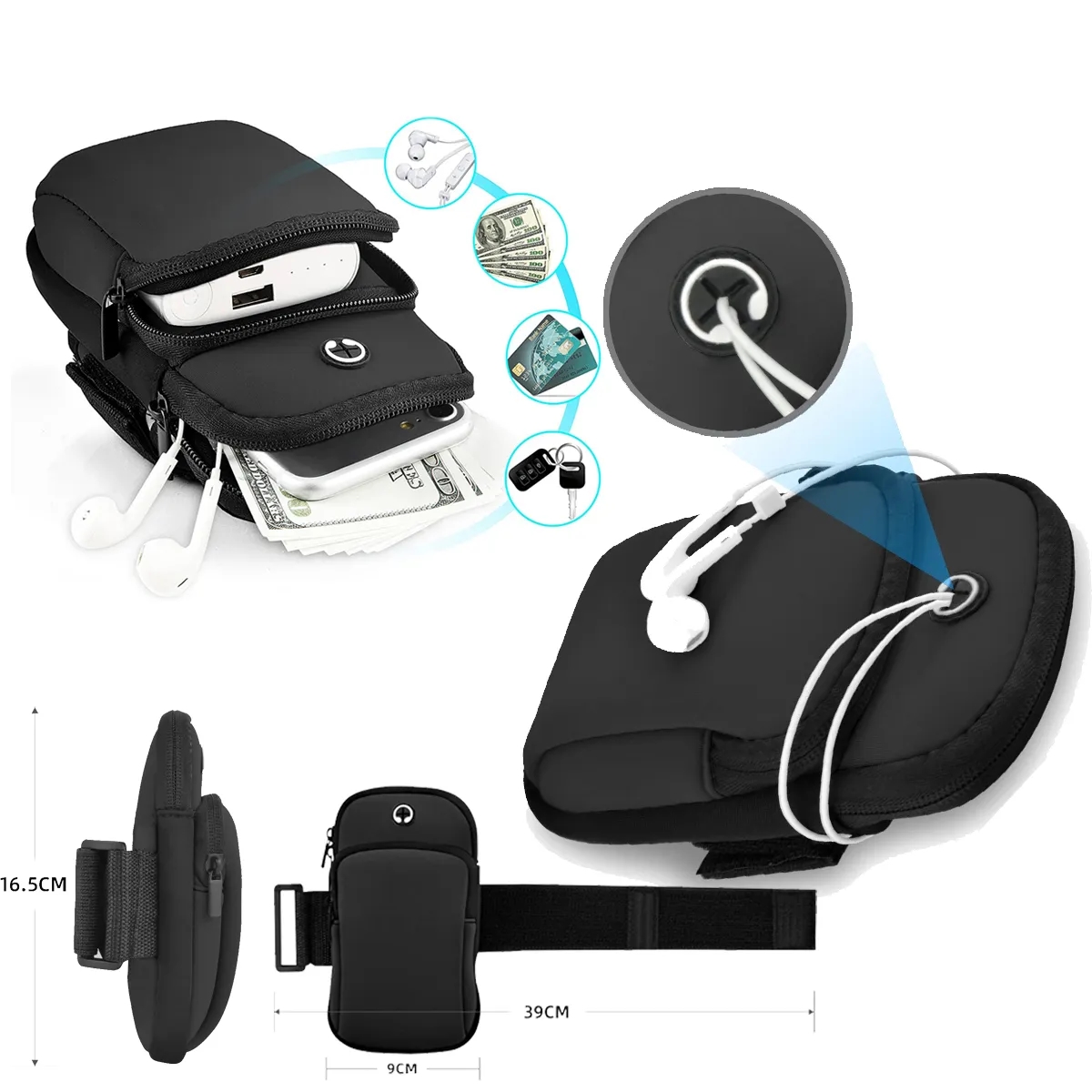 Sports Running Phone Armband Pouch Holder Bag 3