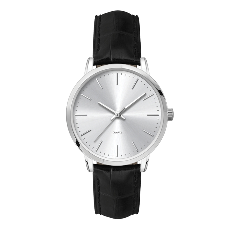 WC5145 30.5MM METAL SILVER CASE, 3 HAND MVMT, SILVER DIAL, LEATHER STRAP, FLAT MINERAL CRYSTAL, 3 ATM WTR R 2