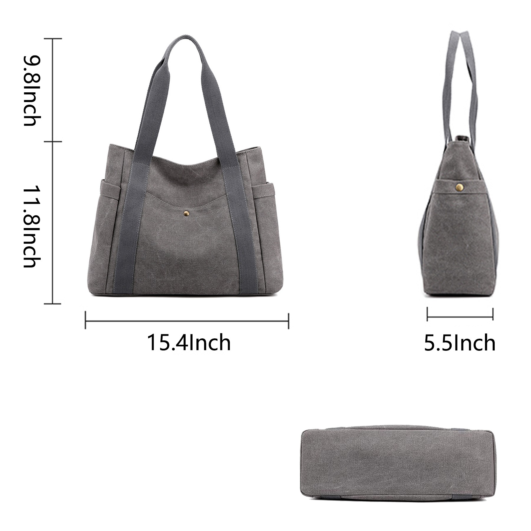 Canvas Handbag Tote Bag, custom tote bag with logo imprint 4