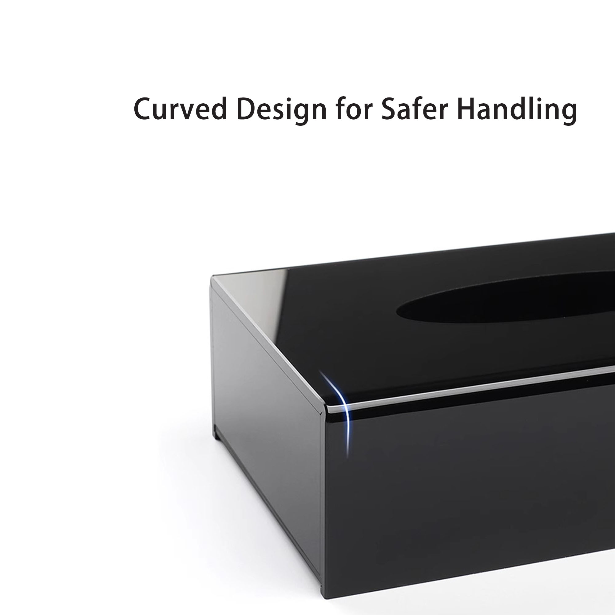 Acrylic Tissue Box Holder with Ad Space 2