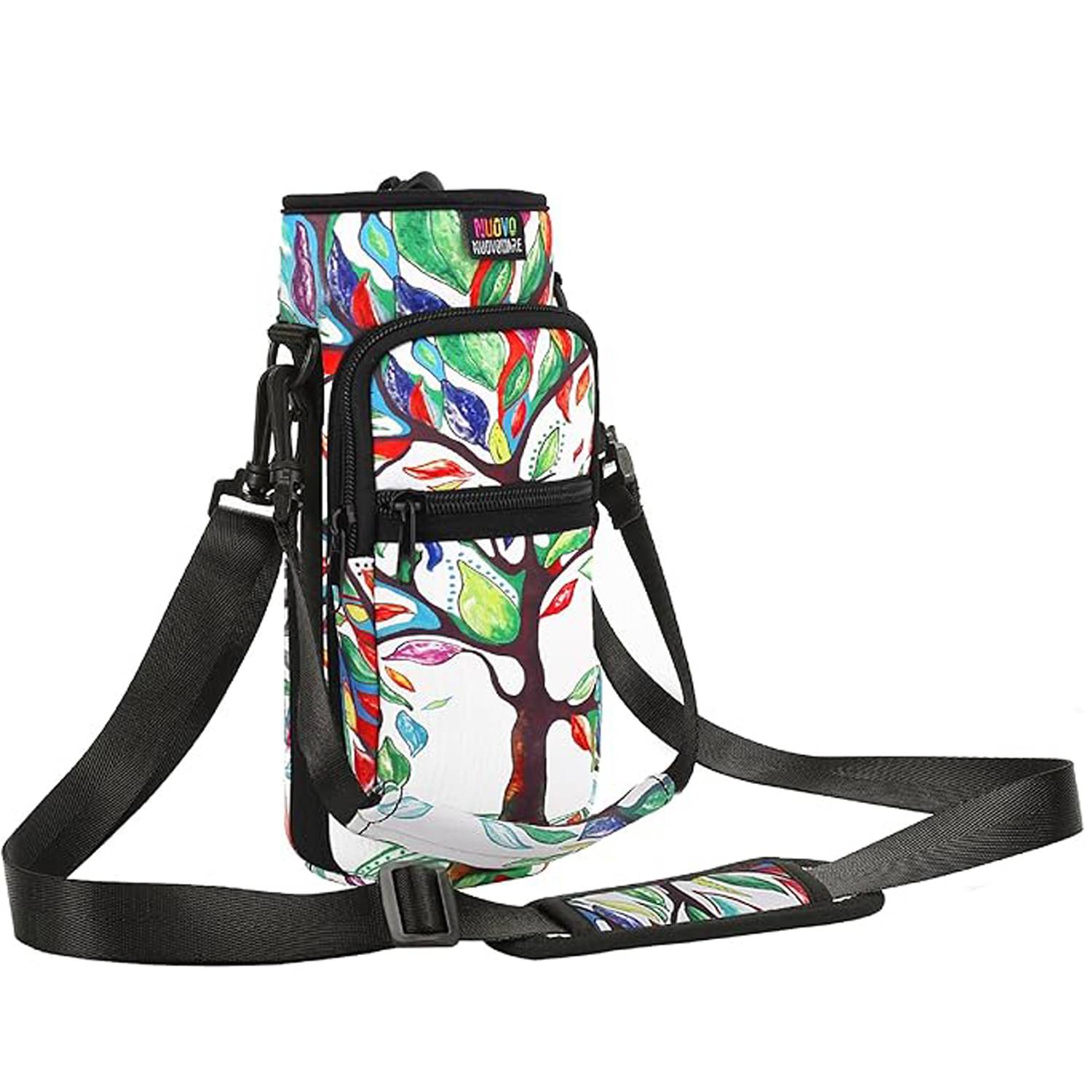 40oz Neoprene Water Bottle Carrier Bag w/ Phone Pocket 4