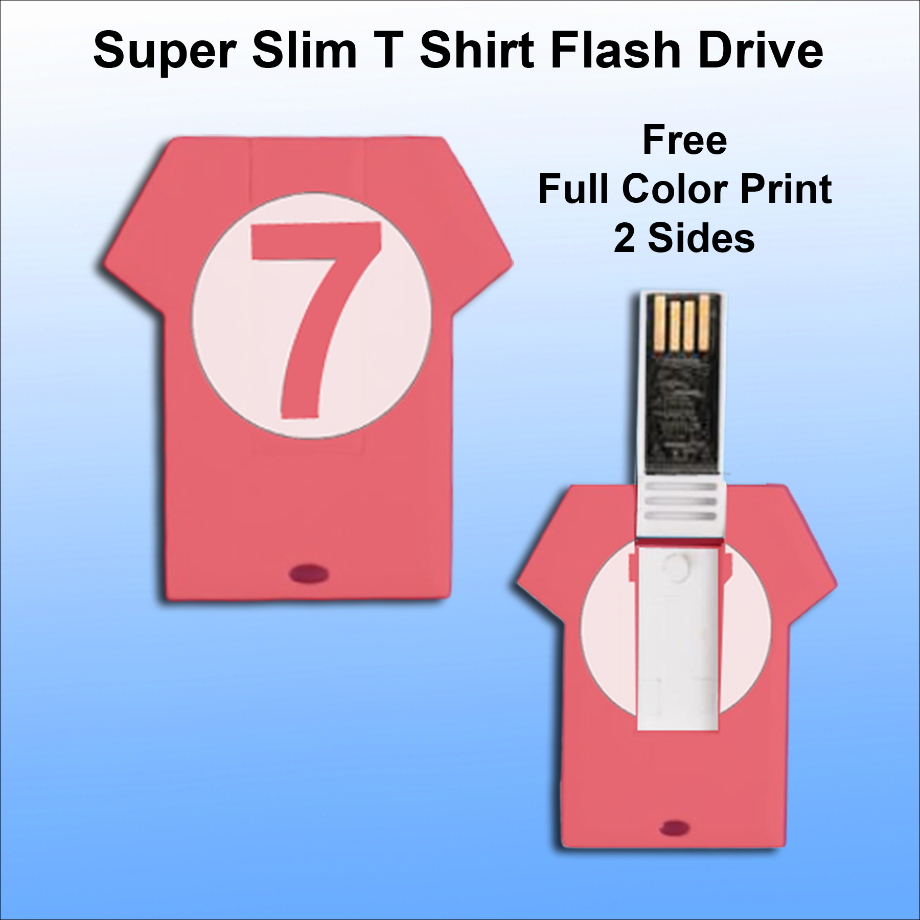 Super Slim T Shirt Flash Drive / USB - 64 GB Memory