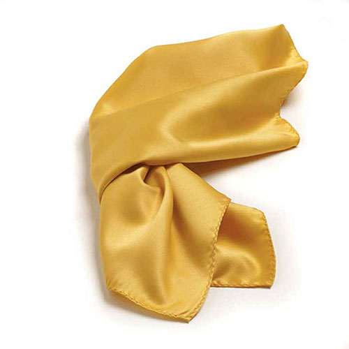 Gold Polyester Satin Scarf - 30"x30" 2