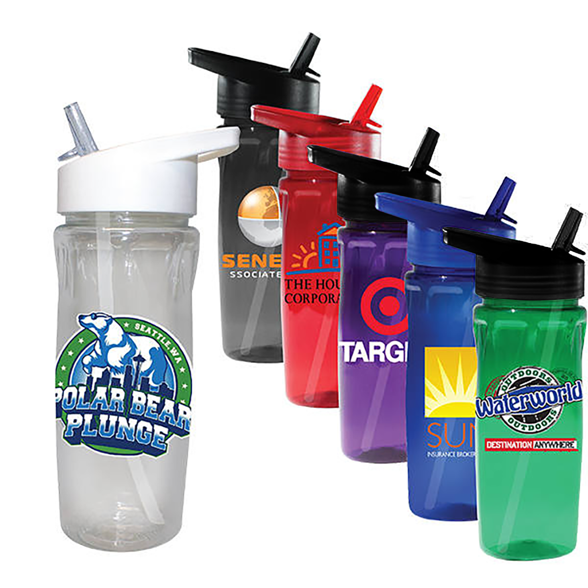 18 oz. Poly-Saver PET Bottle with Straw Cap 10