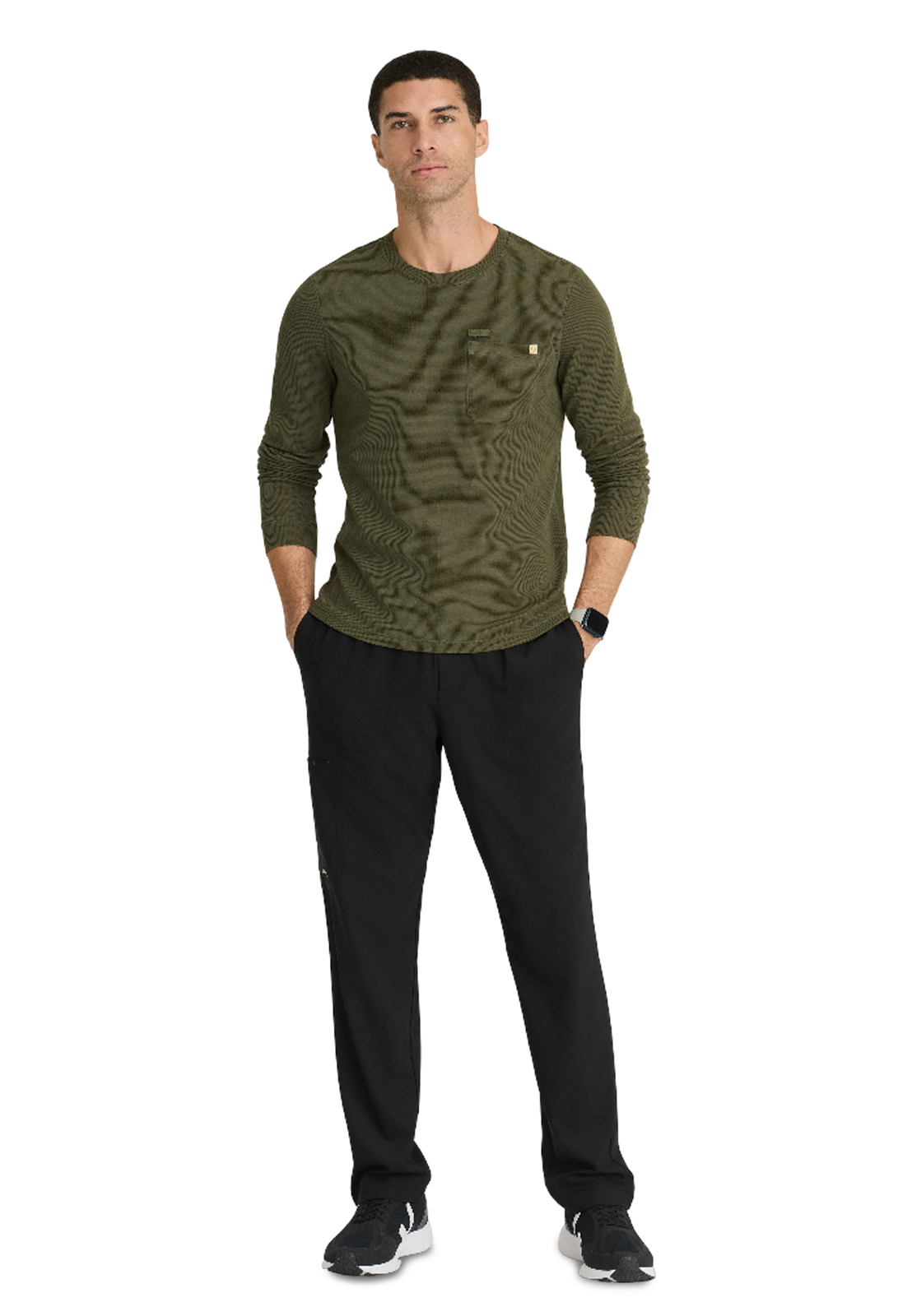 Grey's Anatomy Evolve Stretch - Men's One-Pocket Nomad Waffle Knit Top 3