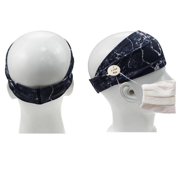 Sport Headband with Buttons For Face Masks 2