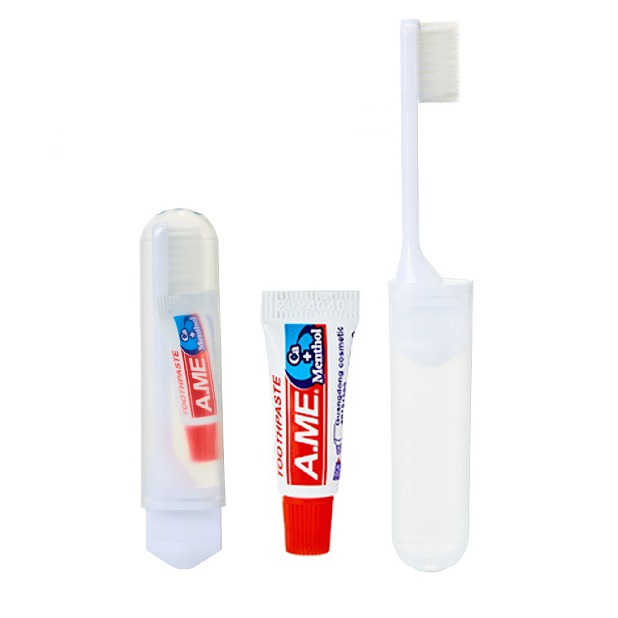 Disposable Portable Travel Folding Toothbrush With Toothpaste 2