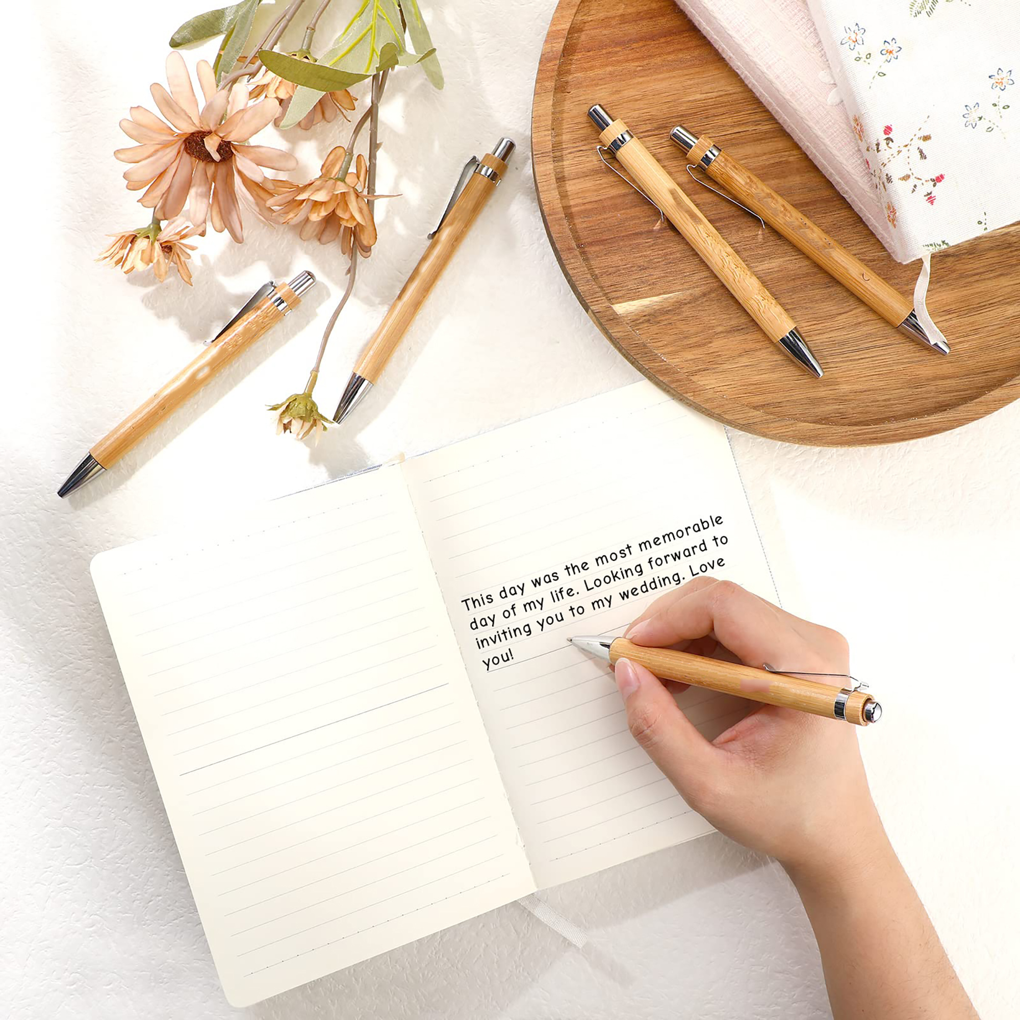 Eco-Friendly Bamboo Ballpoint Pen with Customizable Logo 6