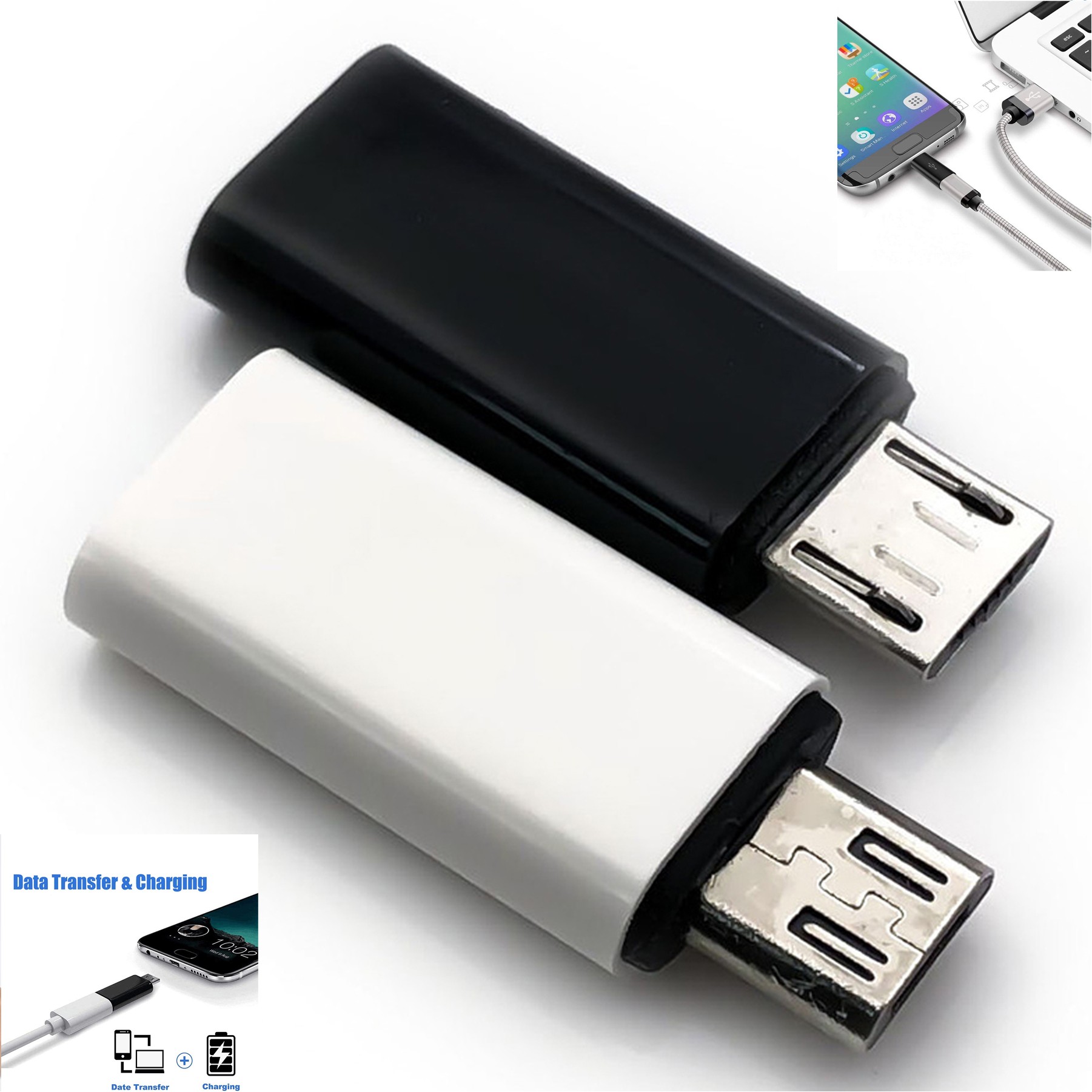 USB Type C to Micro USB Sync and Charging Adapter 2