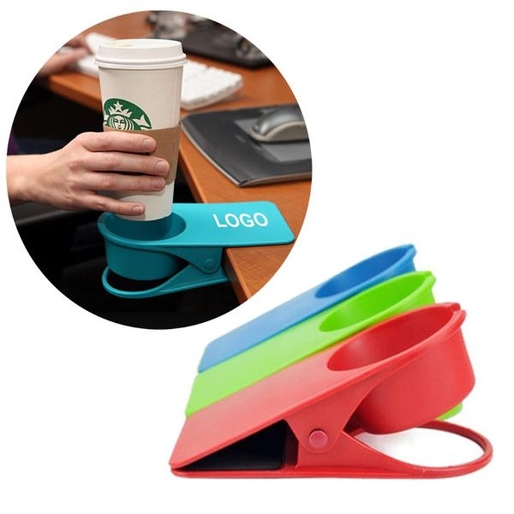 One Cup Drink/ Bottle Holder with Clamp for Desk or Table 1