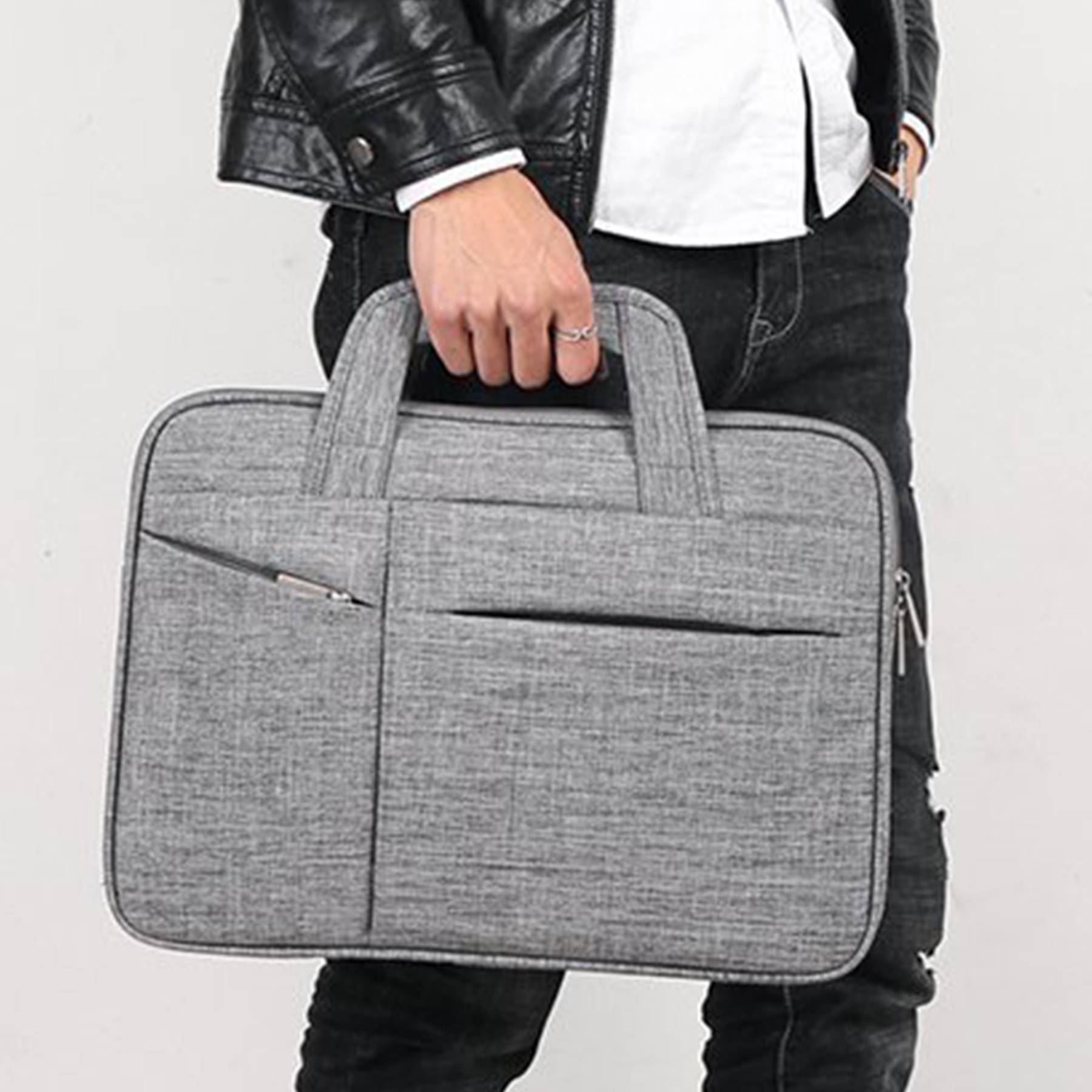 Canvas Laptop Bag 15.6 Inch Briefcase 2