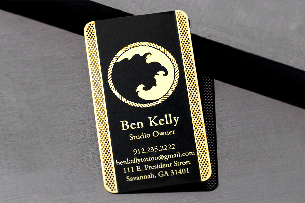 Brass Finish Business Cards 5