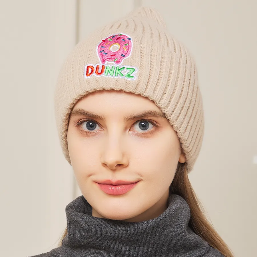 Sturdy Top High Wool Fiber Beanies, custom hat with logo imprint 9