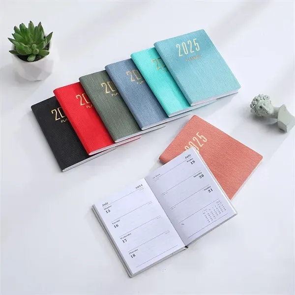 2025 A7 Faux Leather Weekly Planner Notebook 5