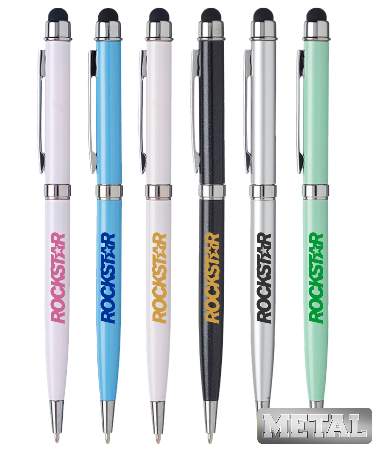 Union Printed - Slim Executive Metal Pen with Stylus 1