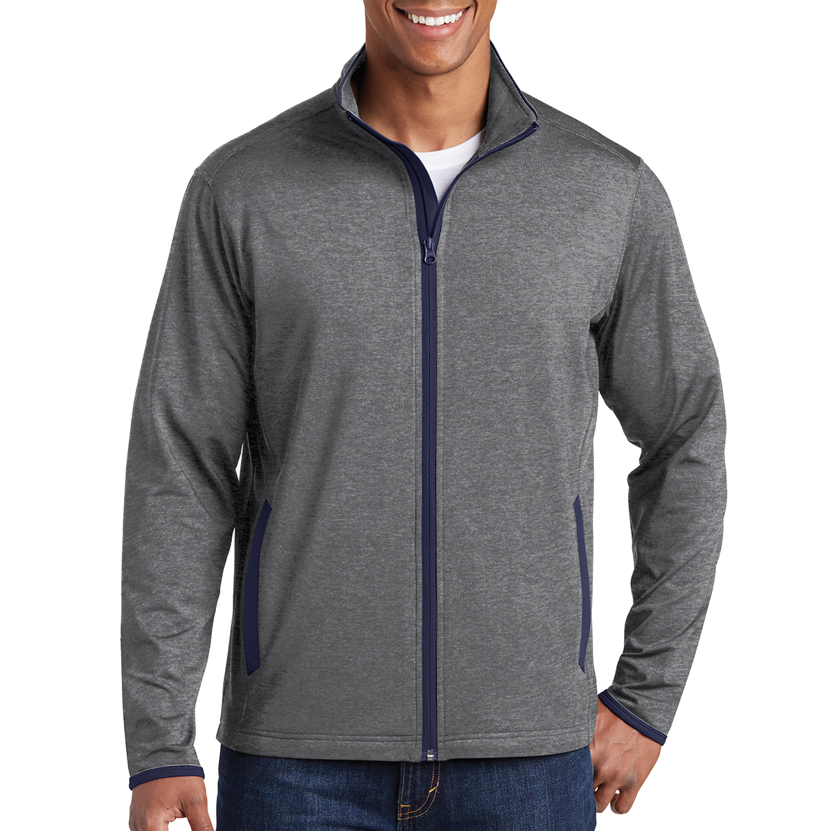 Sport-Tek® Sport-Wick® Stretch Contrast Full-Zip Jacket 32