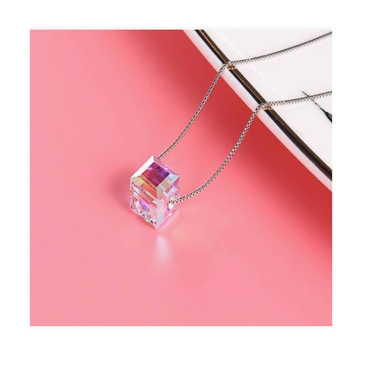 Sugar cube crystal necklace 4