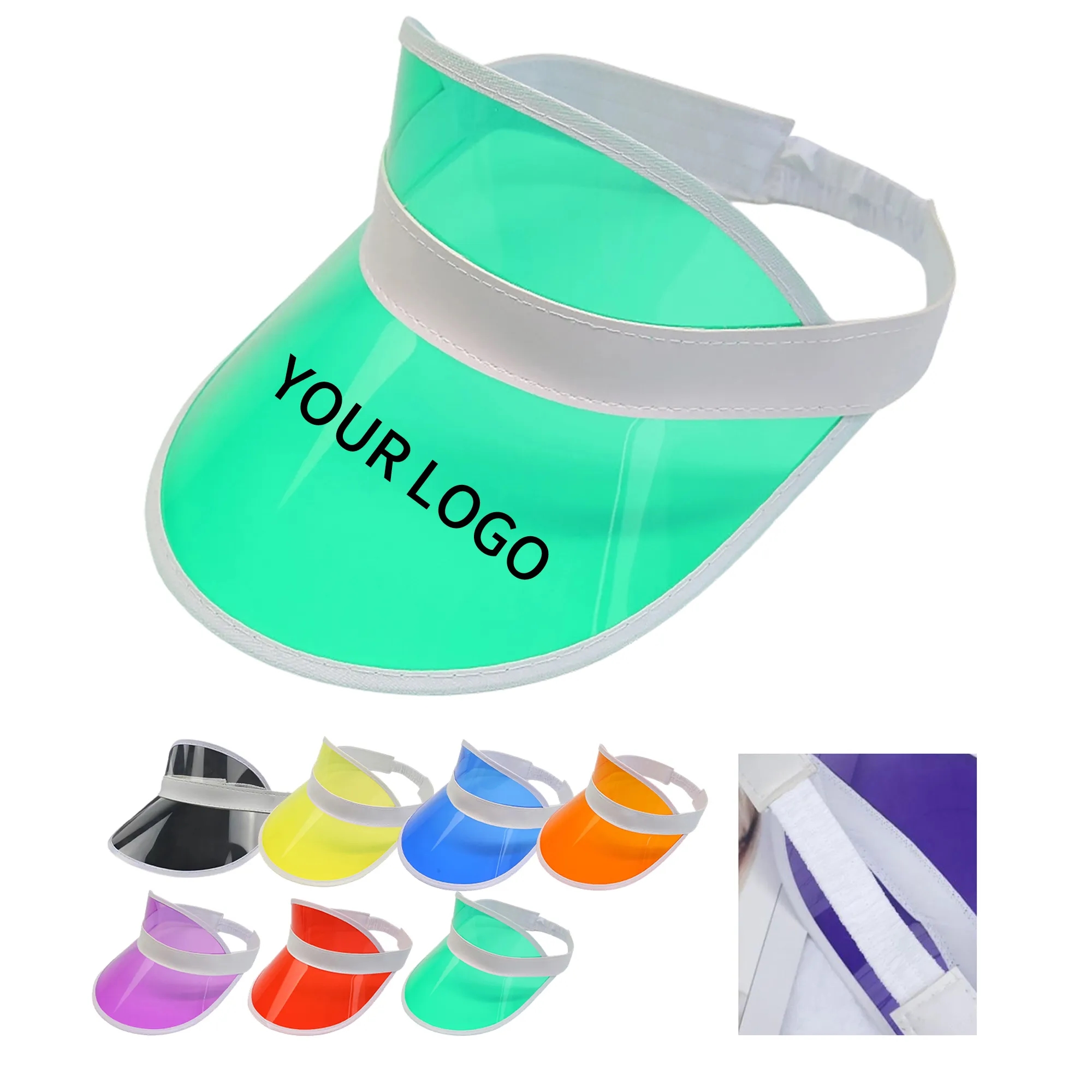 PVC Clear Sun Visor with Logo Print 2