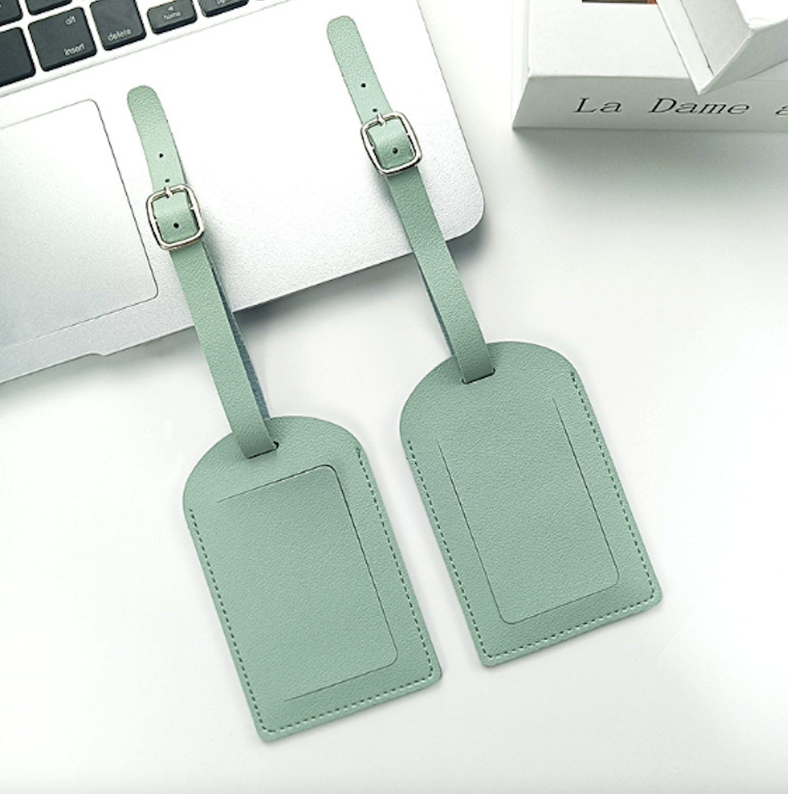 Flip Open PU Leather Luggage Tag 1