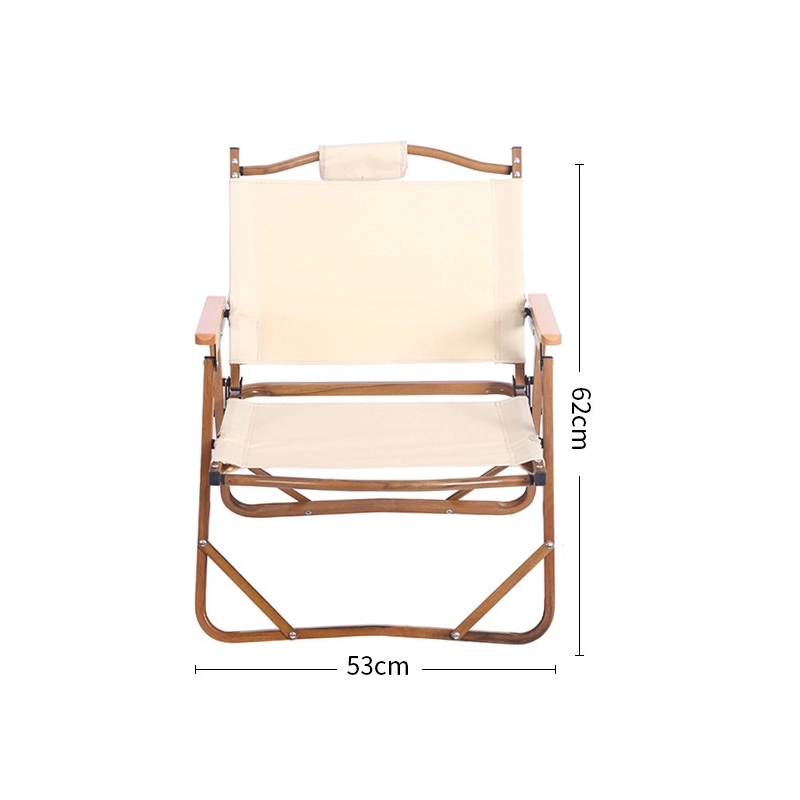 Beach Folding Chair With Wooden Handle And Shoulder Strap 4