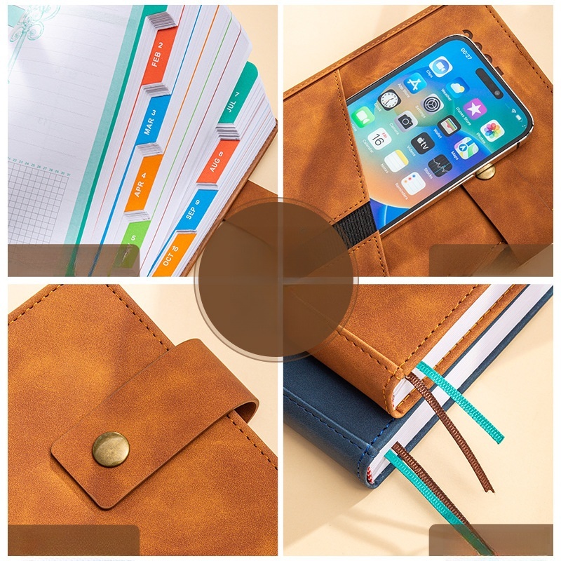 2026 A5 Daily Planner Notebook with Pocket PU Schedule Book Calendar 14