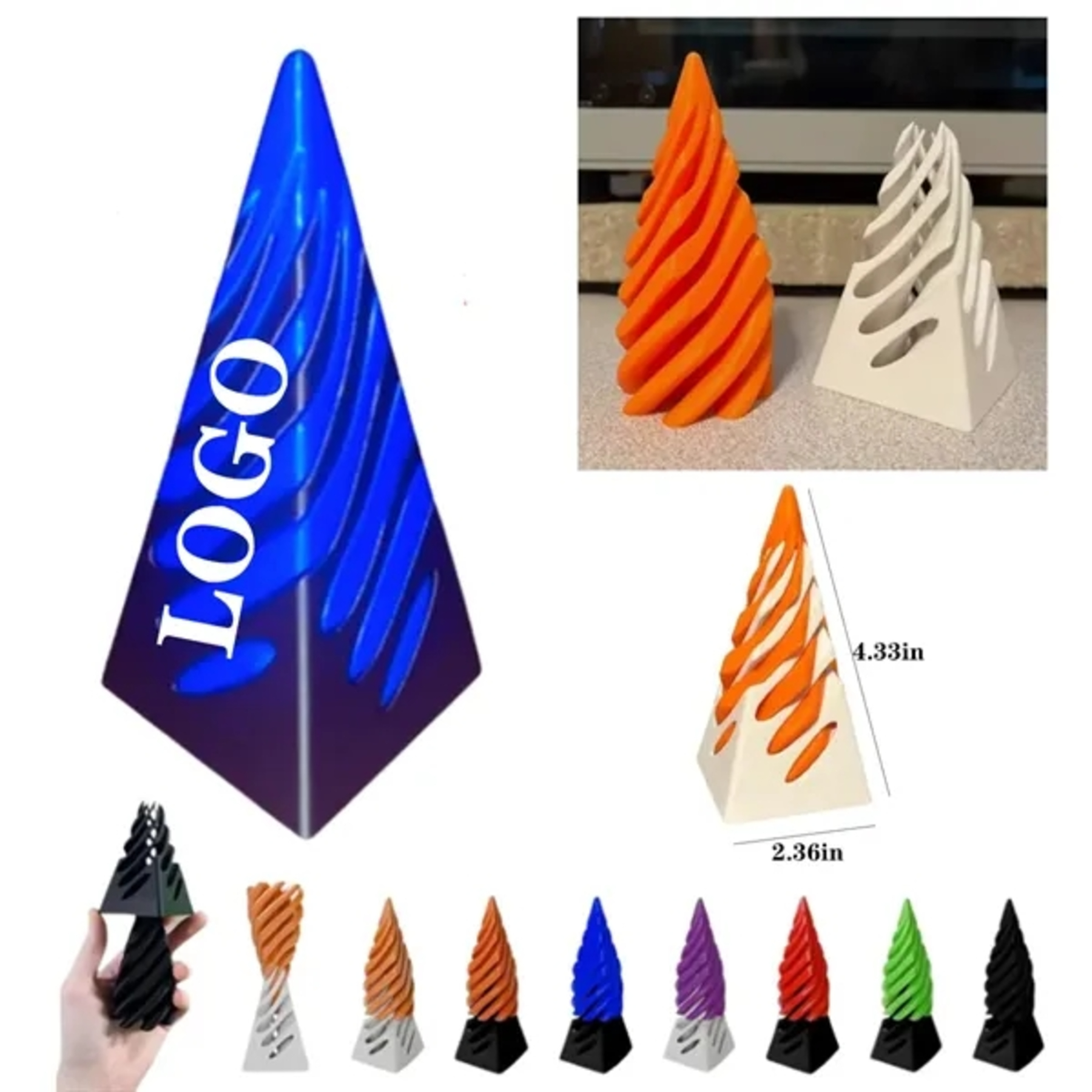 Pyramid Crossing Sculpture Decorative Ornaments
2