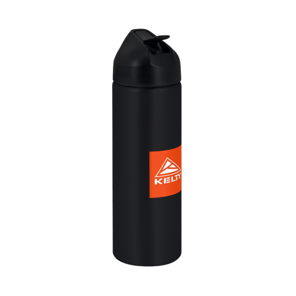 EasyFlow Recycled Aluminum Bottle w Straw Lid, custom water bottle with logo imprint 62