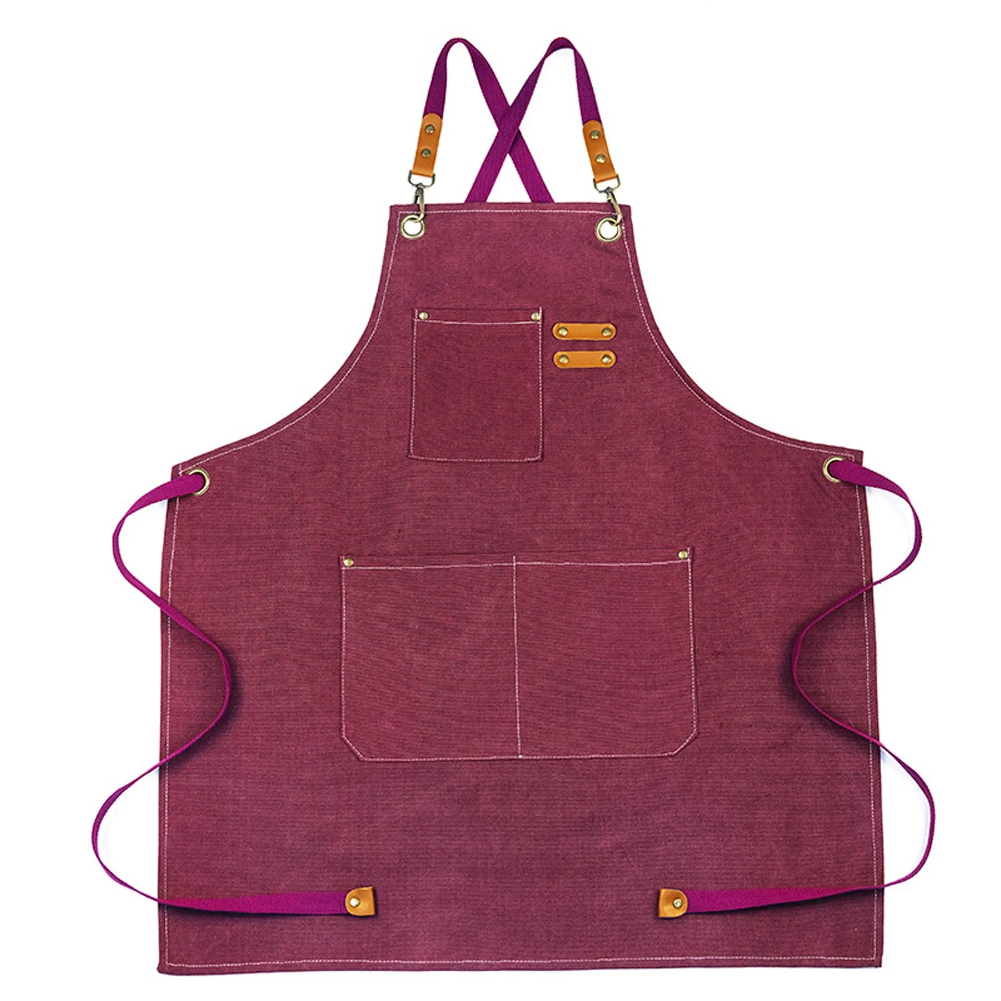 Custom Practical Kitchen Apron With Pockets 10