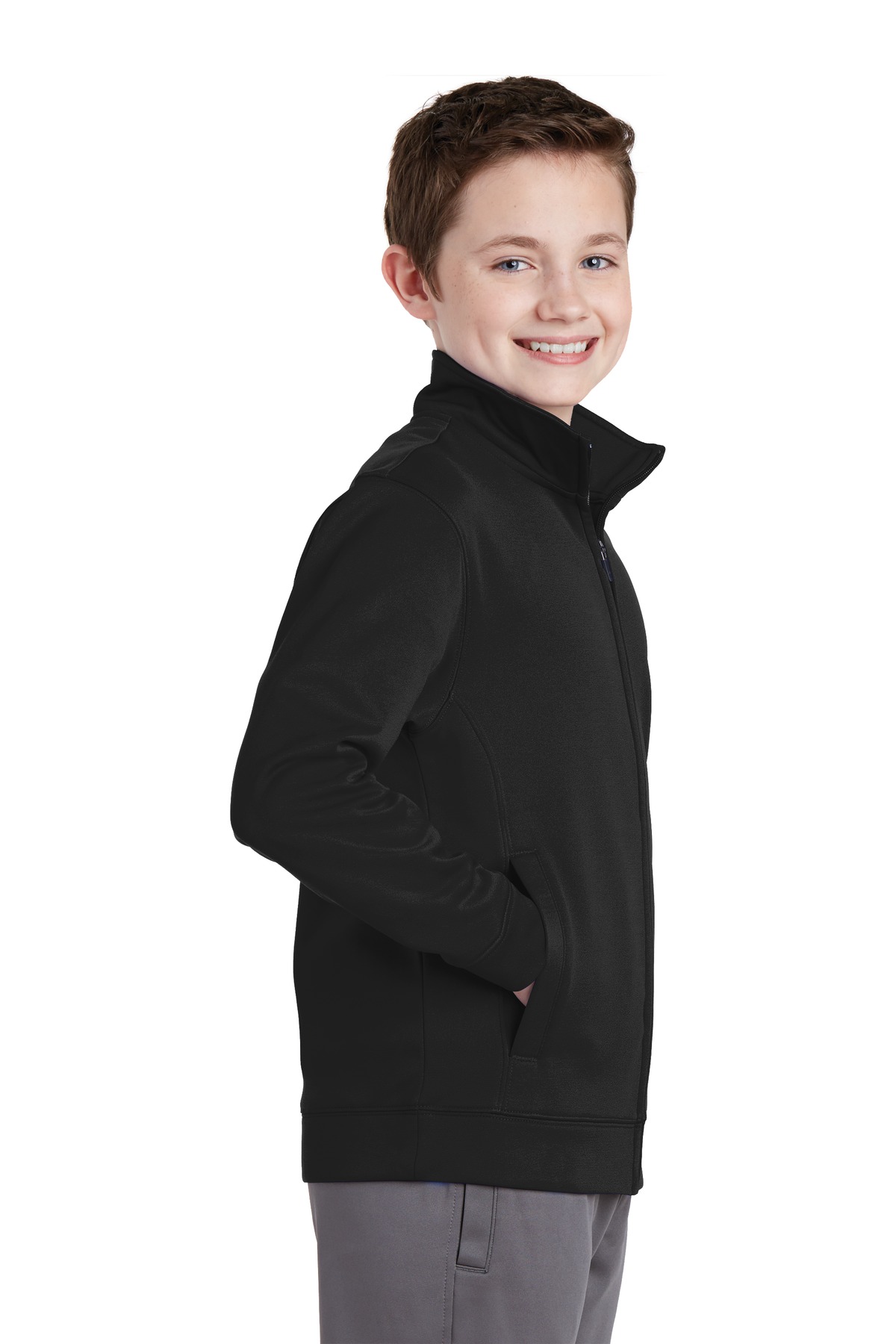Sport-Tek® Youth Sport-Wick Fleece Full-Zip Jacket 16