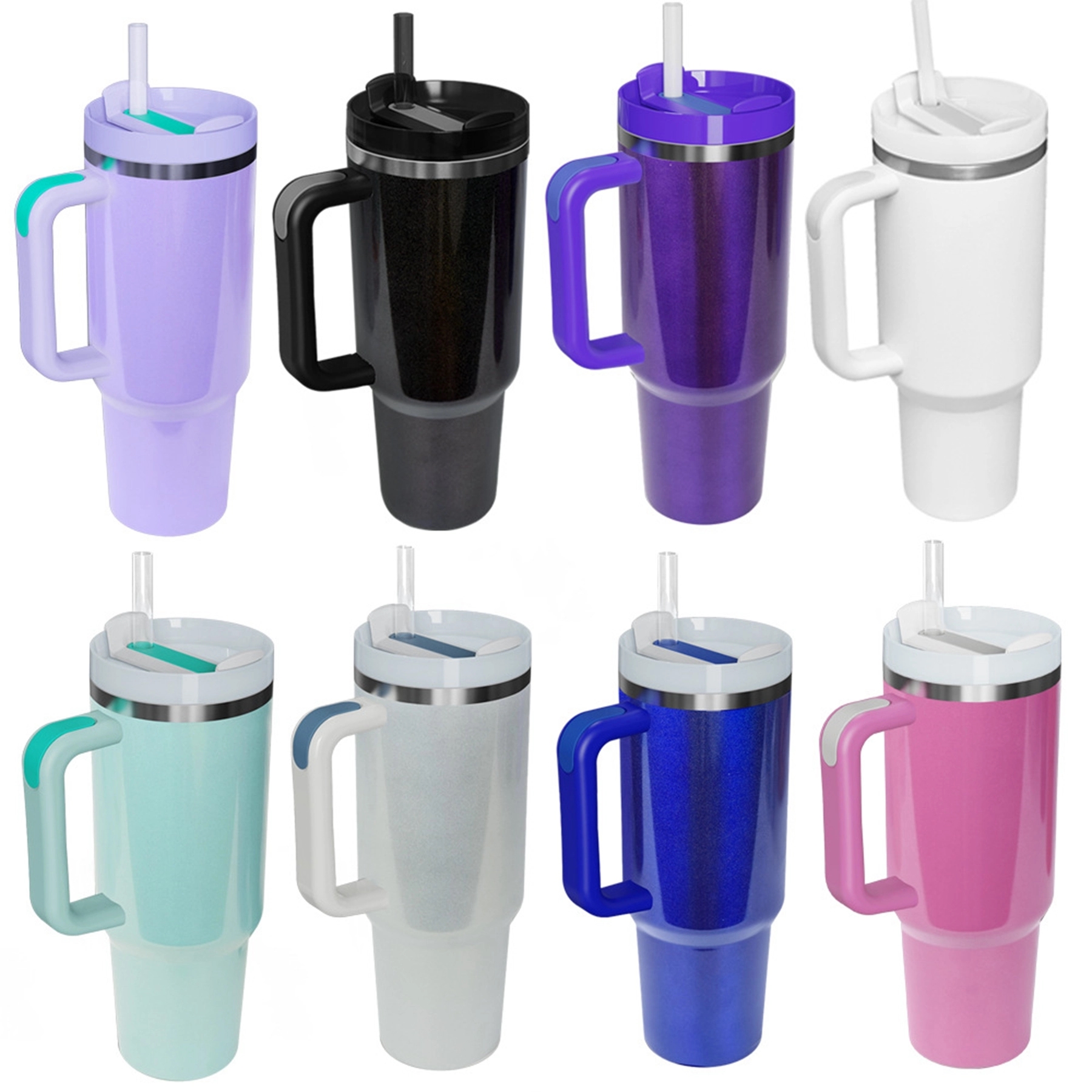 40 Oz. Vacuum Stainless Steel Sublimation Tumbler with Straw 6