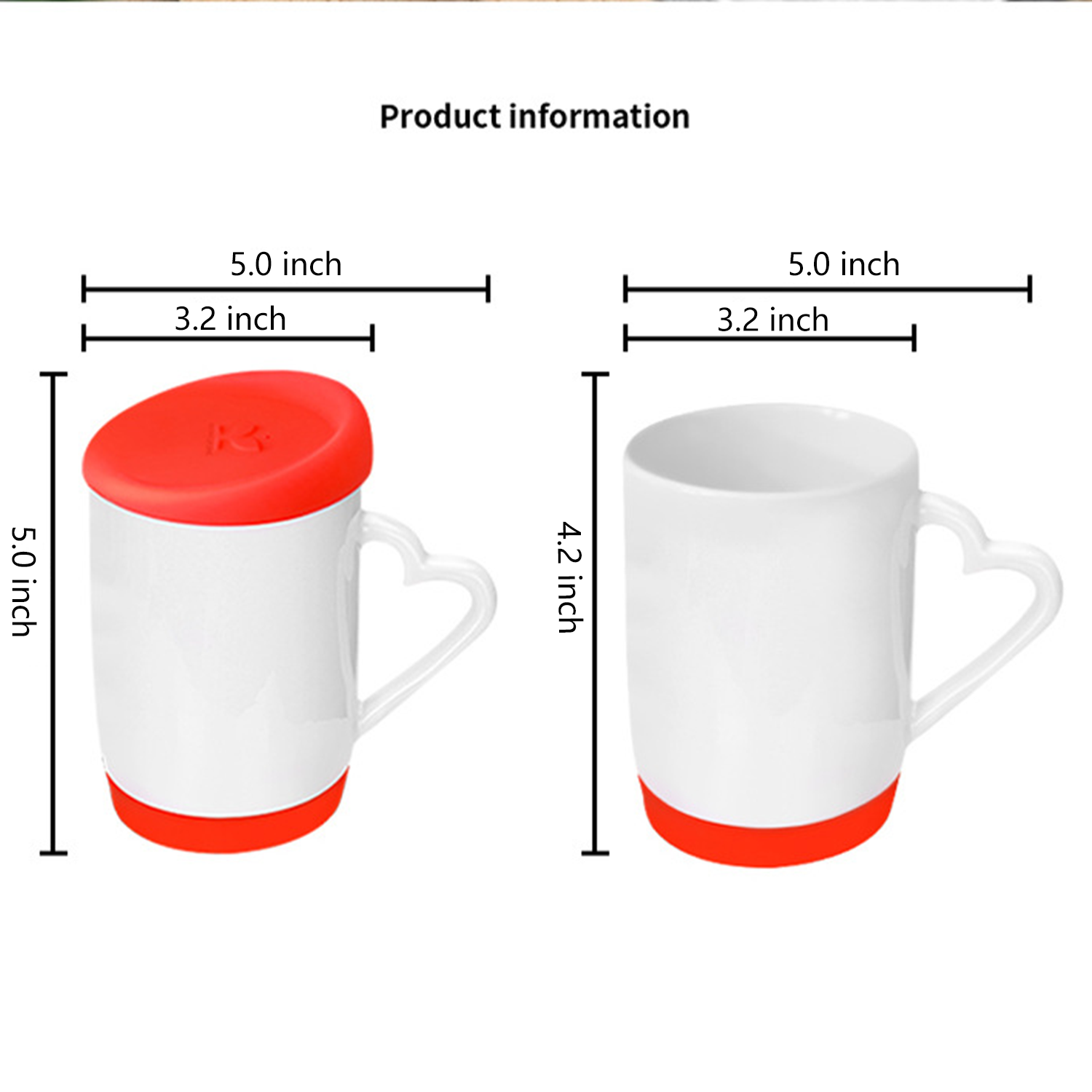 11oz ceramic Blank white mugs w/ silicone cover and bottom 8