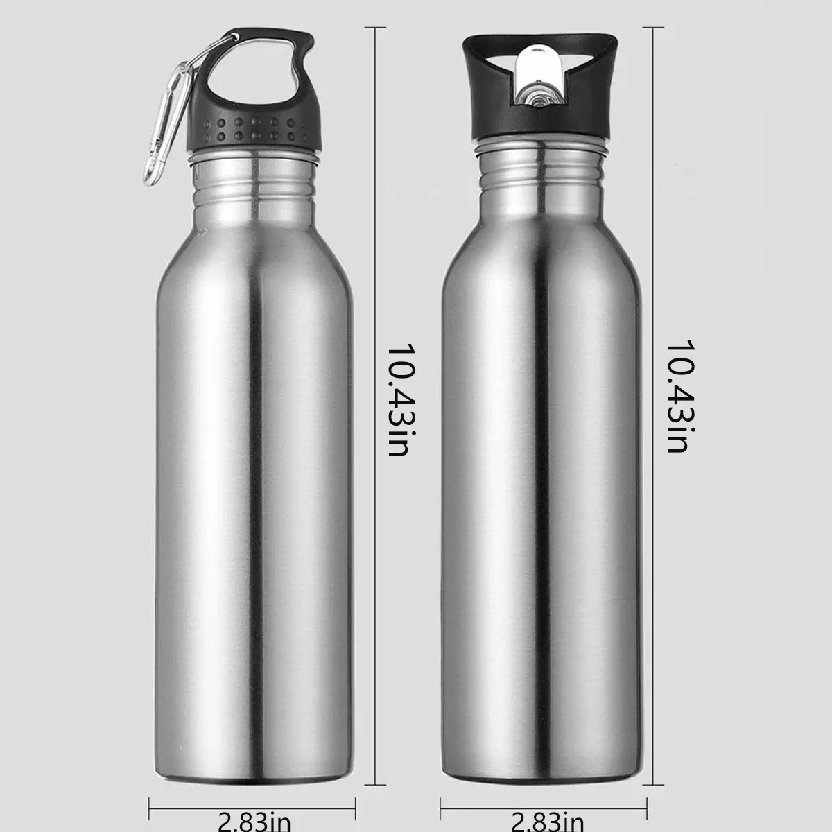 Stainless Steel Sports Bottle With Carabiner 4