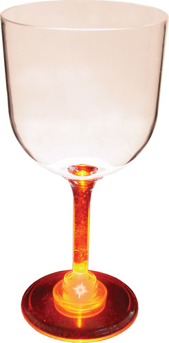 14oz Light Up Standard Stem Plastic Wine Goblet 21