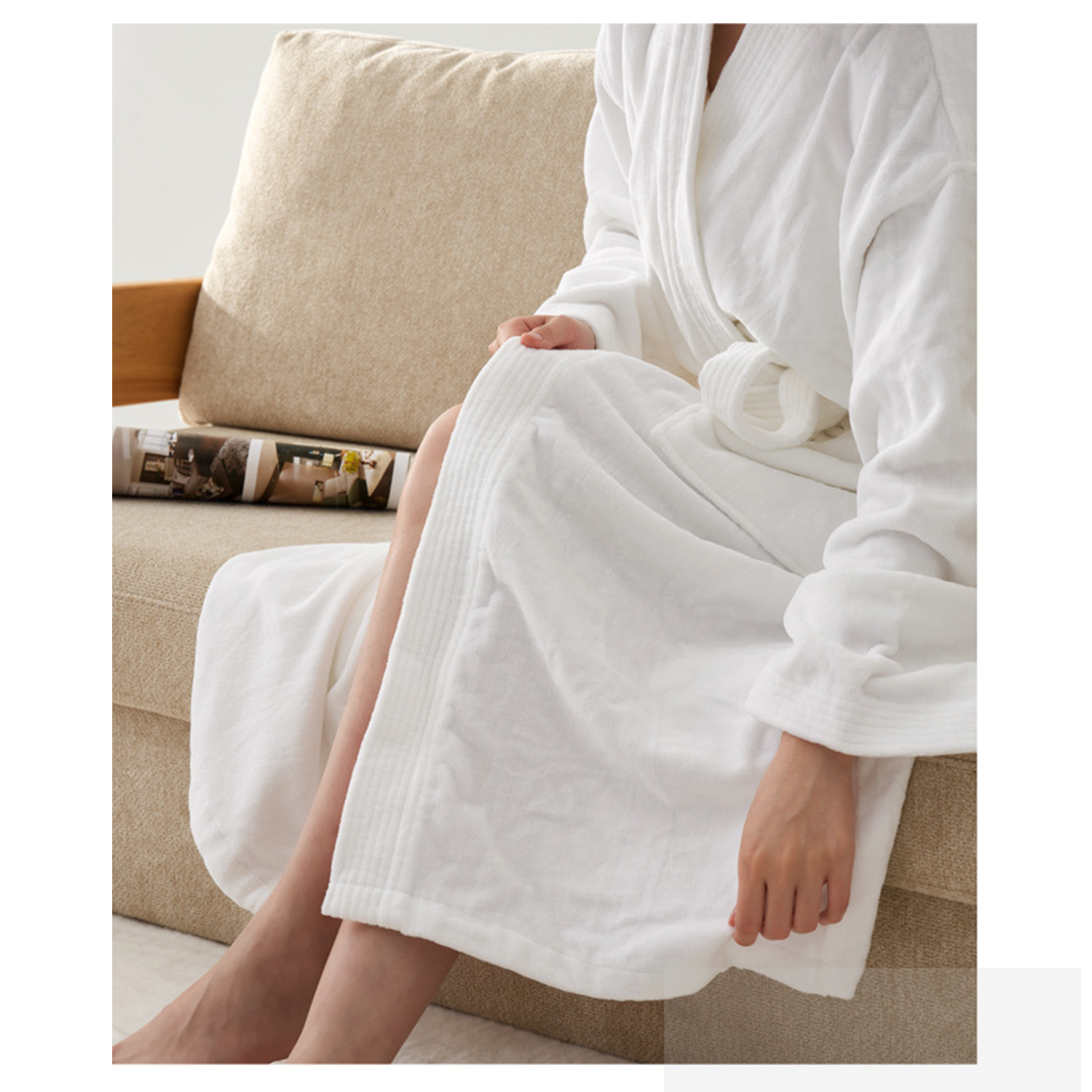 Lightweight Cotton Bathrobe for Women 5