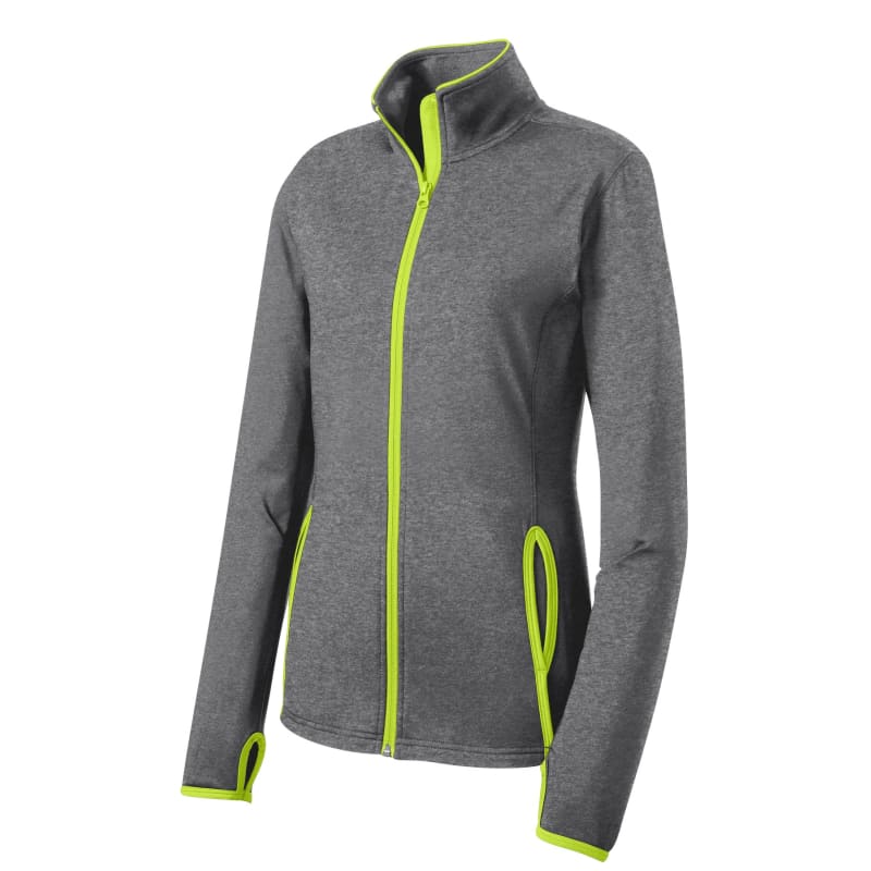 Sport-Tek Women's Sport-Wick Stretch Contrast Full-Zip Jacket. 6