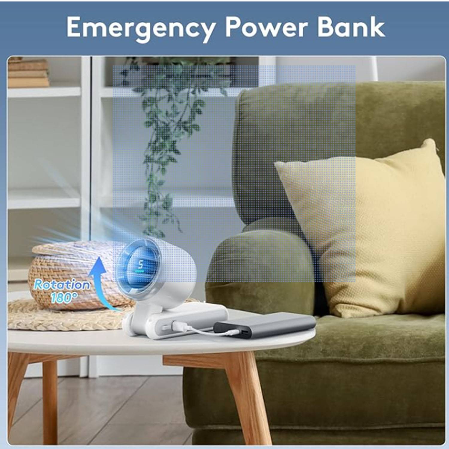Portable Handheld Mini Turbo Fan Usb Rechargeable 8